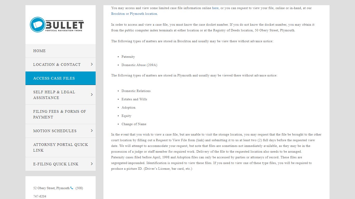 Access Case Files – Plymouth County Registry of Probate